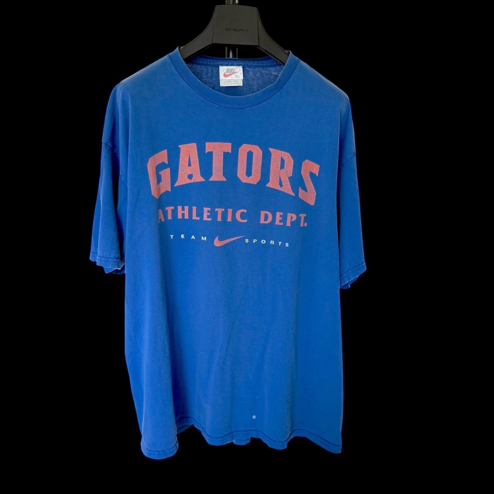 Vintage 90's Nike Team Sports Florida Gators T Shirt XL Blue Made in USA